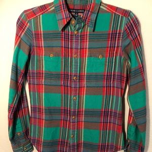Ralph Lauren Plaid Classic Fitted Button Down Shirt